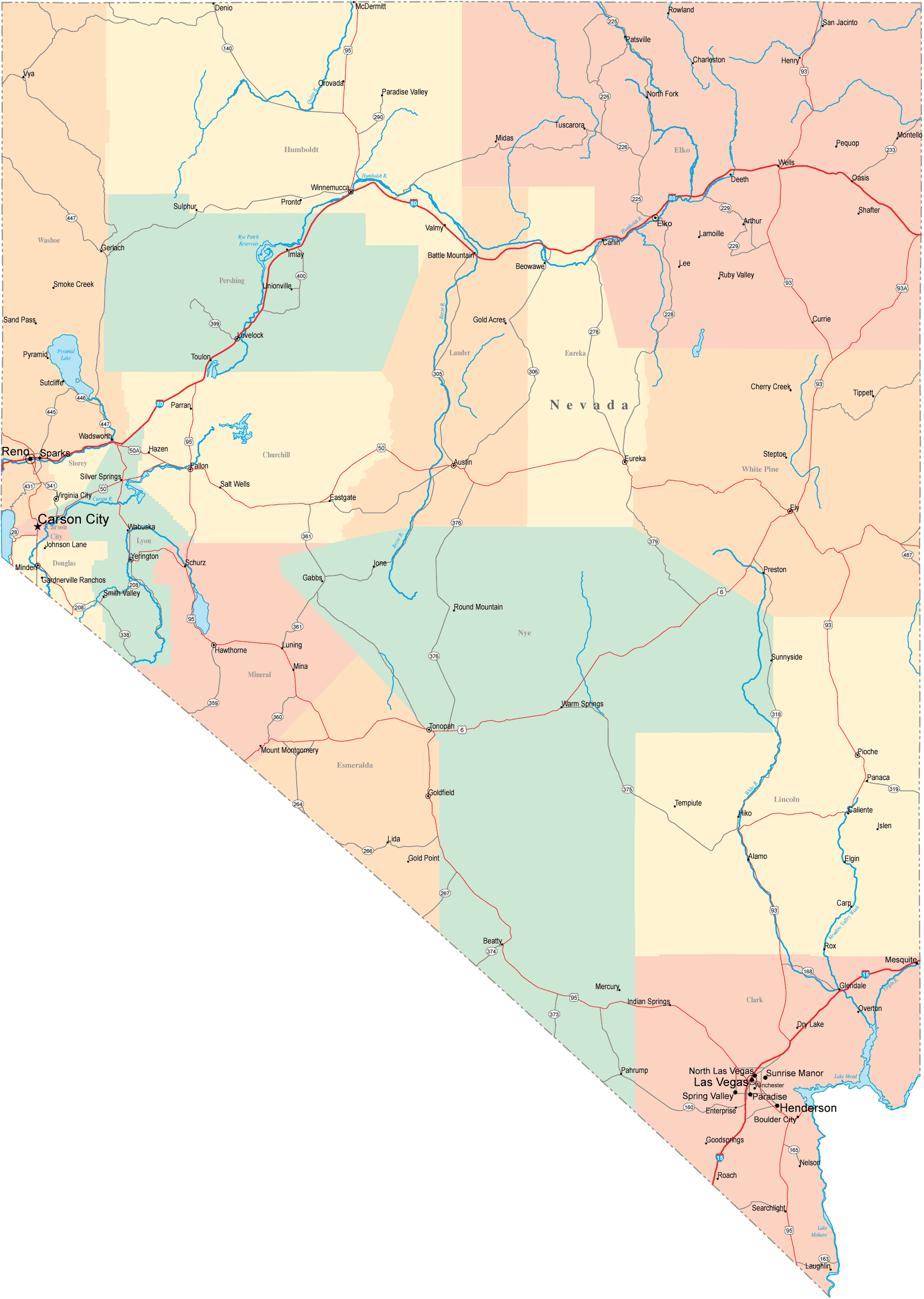 Map Nevada