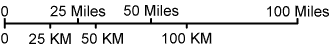 Nevada map scale of miles