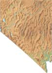 Nevada relief map